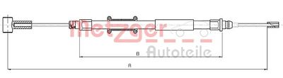 104745 METZGER Тросик, cтояночный тормоз