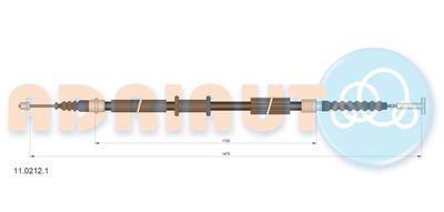 1102121 ADRIAUTO Тросик, cтояночный тормоз