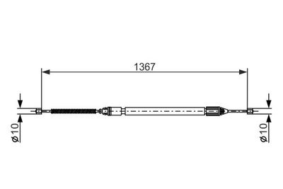 1987477640 BOSCH Тросик, cтояночный тормоз