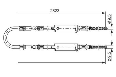 1987477369 BOSCH Тросик, cтояночный тормоз