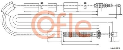 92121501 COFLE Тросик, cтояночный тормоз