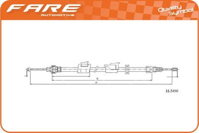18268 FARE SA Тросик, cтояночный тормоз