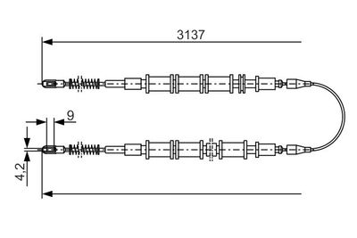 1987477247 BOSCH Тросик, cтояночный тормоз