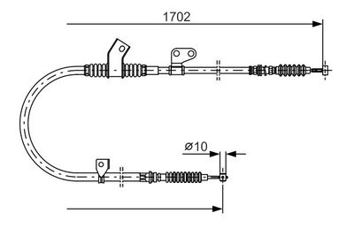 1987477747 BOSCH Тросик, cтояночный тормоз