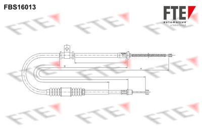 FBS16013 FTE Тросик, cтояночный тормоз