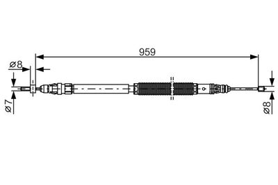 1987482001 BOSCH Тросик, cтояночный тормоз