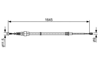 1987482451 BOSCH Тросик, cтояночный тормоз