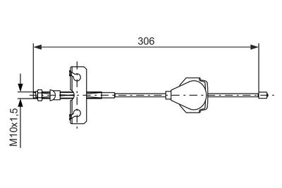 1987477990 BOSCH Тросик, cтояночный тормоз