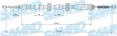 C1664B SAMKO Тросик, cтояночный тормоз