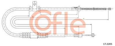 92172205 COFLE Тросик, cтояночный тормоз