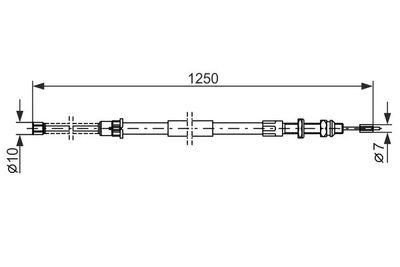 1987477416 BOSCH Тросик, cтояночный тормоз