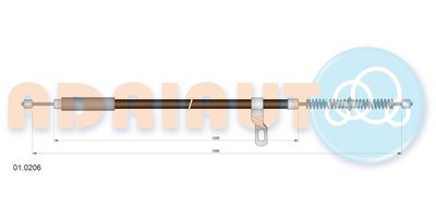 010206 ADRIAUTO Тросик, cтояночный тормоз
