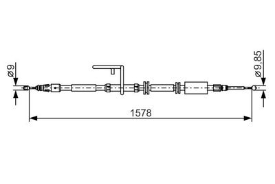 1987482314 BOSCH Тросик, cтояночный тормоз