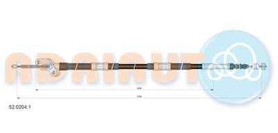 5202041 ADRIAUTO Тросик, cтояночный тормоз