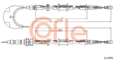 115491 COFLE Тросик, cтояночный тормоз