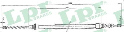 C0660B LPR Тросик, cтояночный тормоз