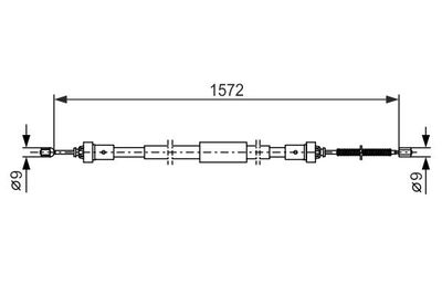 1987482384 BOSCH Тросик, cтояночный тормоз