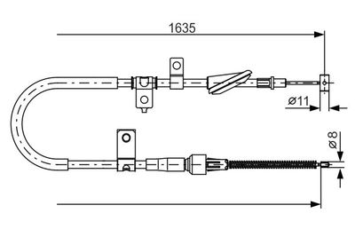 1987482258 BOSCH Тросик, cтояночный тормоз