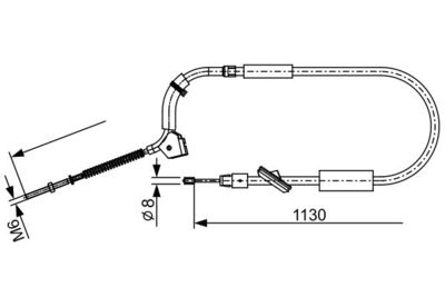 1987482490 BOSCH Тросик, cтояночный тормоз