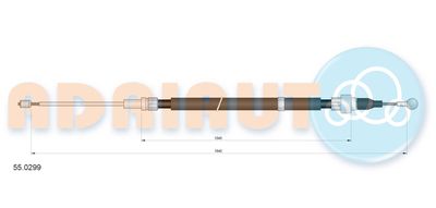 550299 ADRIAUTO Тросик, cтояночный тормоз