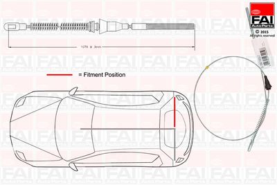 FBC0081 FAI AutoParts Тросик, cтояночный тормоз