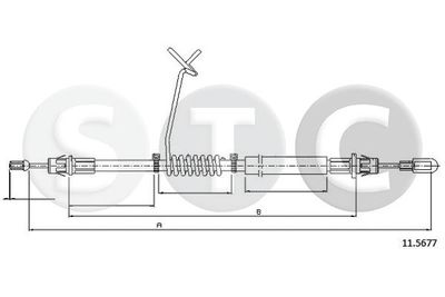 T481866 STC Тросик, cтояночный тормоз
