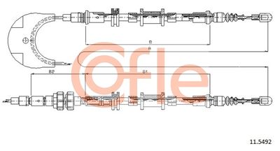 115492 COFLE Тросик, cтояночный тормоз