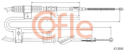 172552 COFLE Тросик, cтояночный тормоз