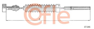 17141 COFLE Тросик, cтояночный тормоз