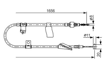 1987477610 BOSCH Тросик, cтояночный тормоз