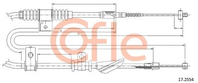 172554 COFLE Тросик, cтояночный тормоз