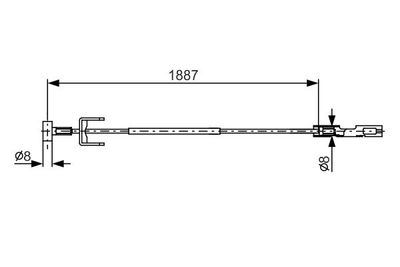 1987482292 BOSCH Тросик, cтояночный тормоз