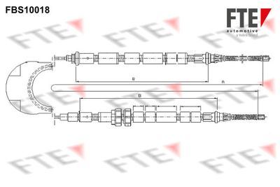 9250673 FTE Тросик, cтояночный тормоз