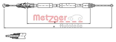 116804 METZGER Тросик, cтояночный тормоз