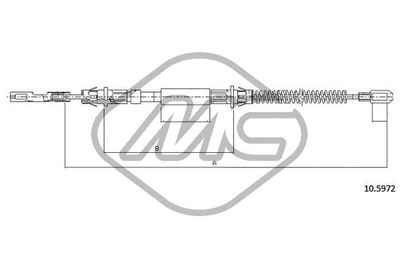 82515 Metalcaucho Тросик, cтояночный тормоз