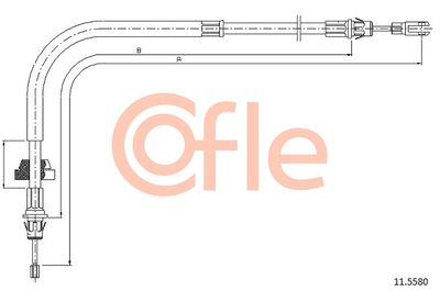 115580 COFLE Тросик, cтояночный тормоз