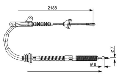 1987477879 BOSCH Тросик, cтояночный тормоз