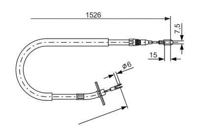 1987477859 BOSCH Тросик, cтояночный тормоз