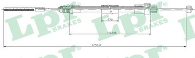 C1079B LPR Тросик, cтояночный тормоз