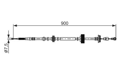 1987482793 BOSCH Тросик, cтояночный тормоз