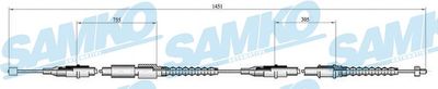 C0564B SAMKO Тросик, cтояночный тормоз