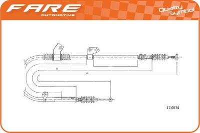 18447 FARE SA Тросик, cтояночный тормоз