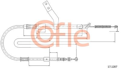 171287 COFLE Тросик, cтояночный тормоз