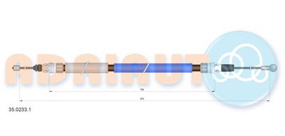 3502331 ADRIAUTO Тросик, cтояночный тормоз