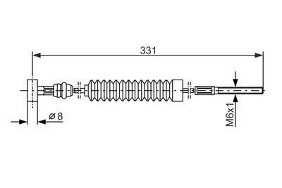 1987477539 BOSCH Тросик, cтояночный тормоз