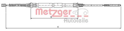 107431 METZGER Тросик, cтояночный тормоз