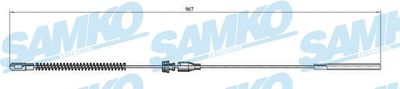 C0561B SAMKO Тросик, cтояночный тормоз