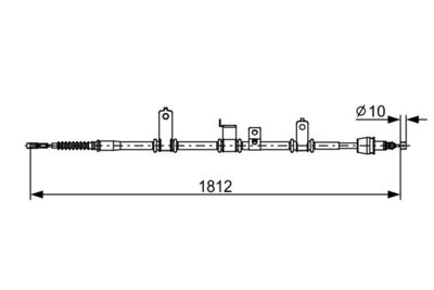 1987482615 BOSCH Тросик, cтояночный тормоз