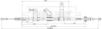 BKB3902 BORG & BECK Тросик, cтояночный тормоз