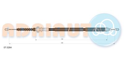 070264 ADRIAUTO Тросик, cтояночный тормоз